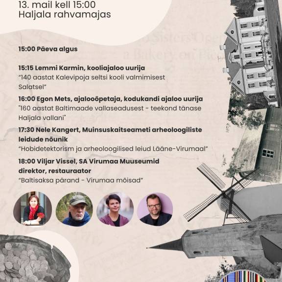 Ajaloopäev Haljala rahvamajas 13. mail kell 15:00