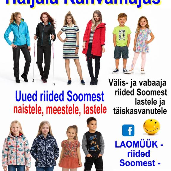 Hooajariiete laomüük Haljala rahvamajas 31. mail kell 11:00