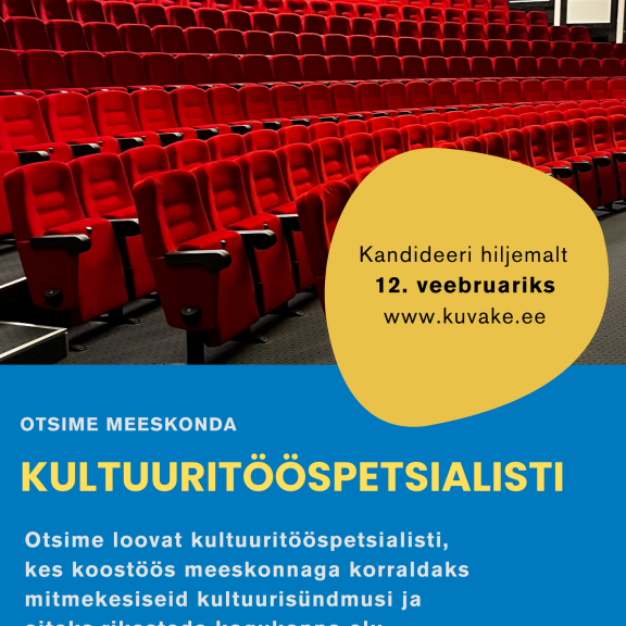 Otsime meeskonda kultuuritööspetsialisti